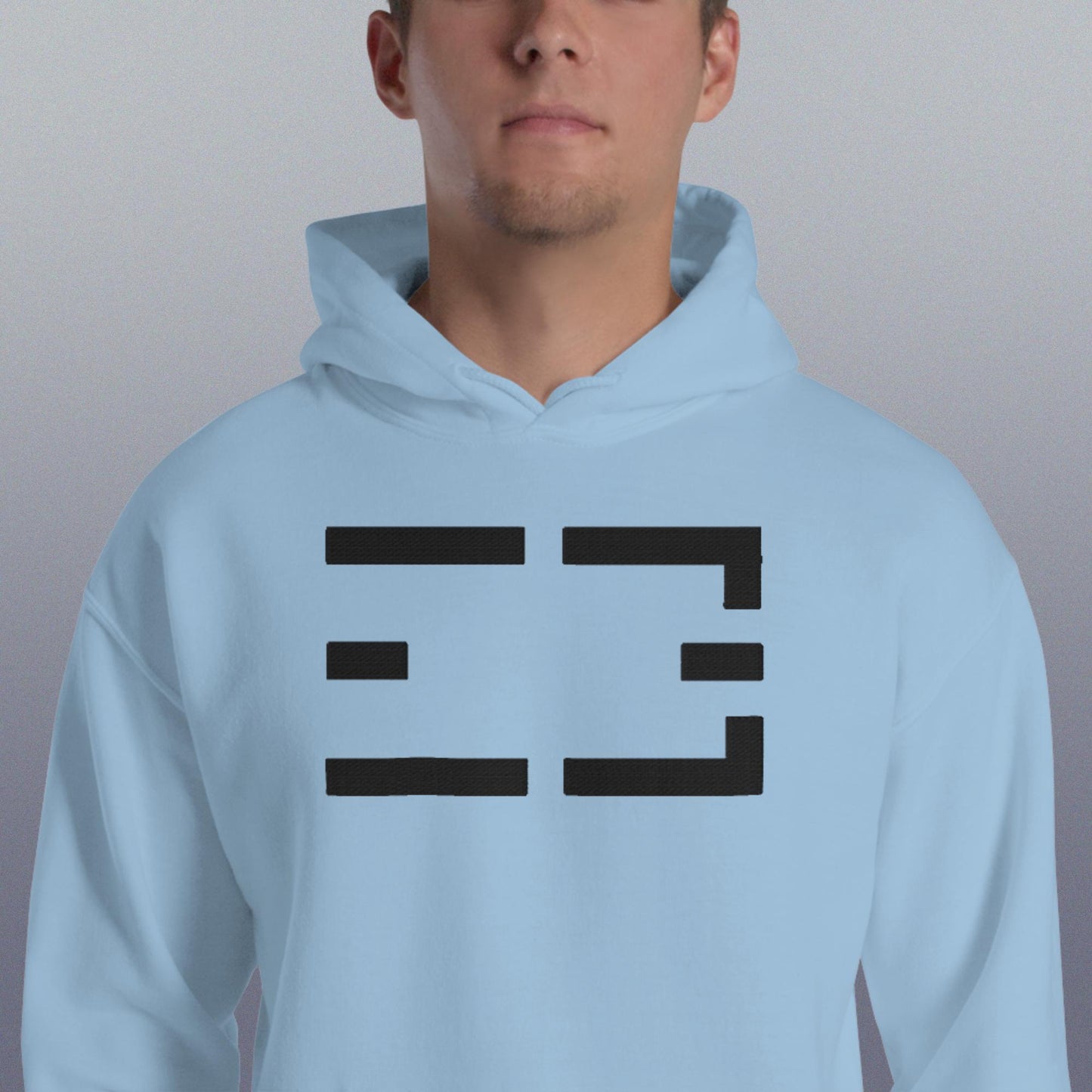 Embroidered Hoodie | Black on Light