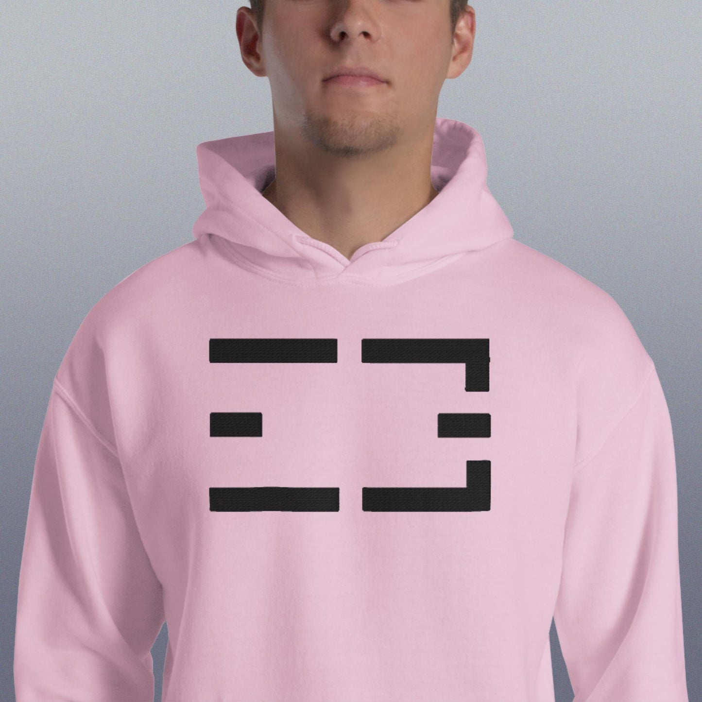 Embroidered Hoodie | Black on Light