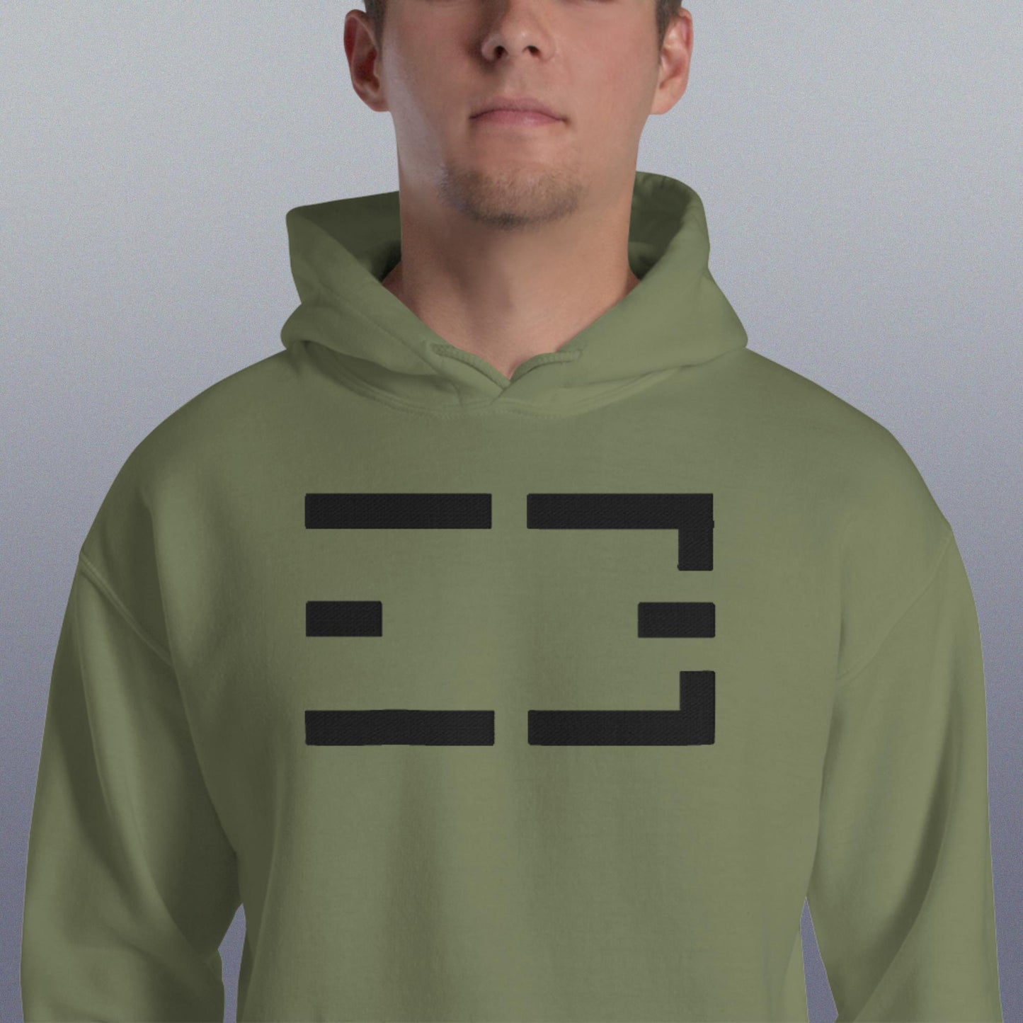 Embroidered Hoodie | Black on Light