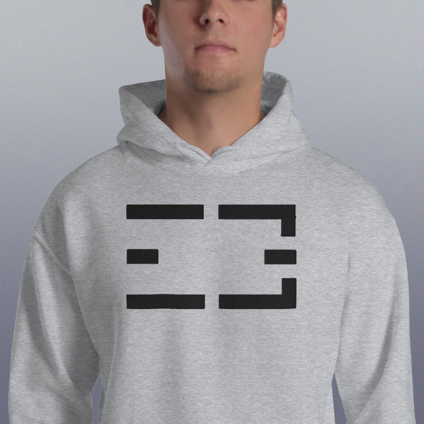 Embroidered Hoodie | Black on Light